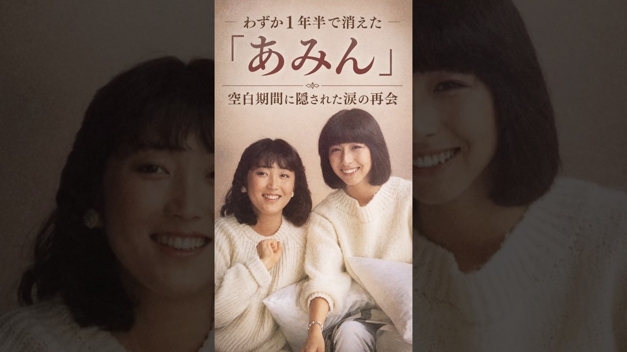 わずか1年半で消えた「あみん」 空白期間に隠された涙の再会#あみん #岡村孝子 #加藤晴子 #待つわ #昭和アイドル #80年代歌謡曲