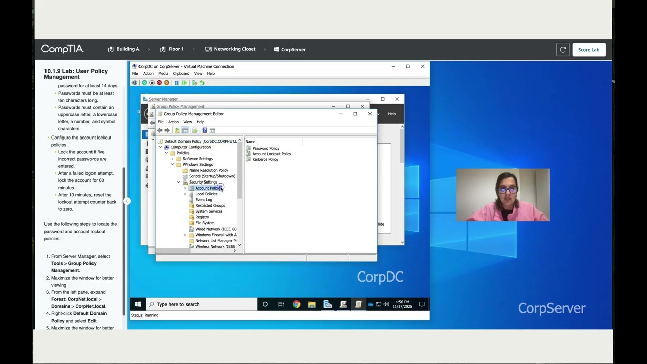 10.1.9 Lab: User Policy Management