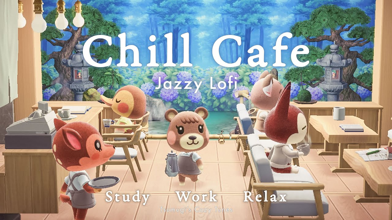 【あつ森】Chill Cafe Lofi｜落ち着いたカフェで過ごす、おしゃれなジャズピアノ｜ゲーム内環境音付｜作業・勉強・カフェ・まったり時間に