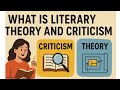 What is Literary Theory And Criticism #english @HappyLiterature 