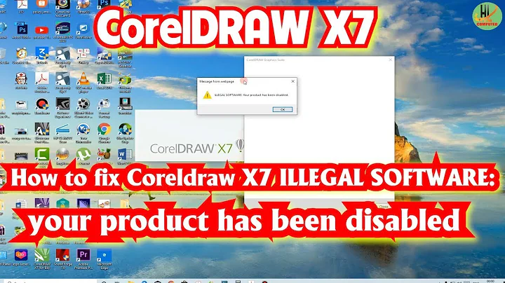 Illegal Software: Your Product has been Disabled Draw X7 #coreldrawtutorial