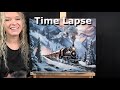 Learn How to Draw and Paint with Acrylics WINTER TRAIN-Easy Beginner Acrylic Painting Tutorial