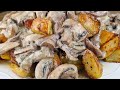 Pommes de terre rties aux champignons  crmeux et super facile  meilleur que la viande 