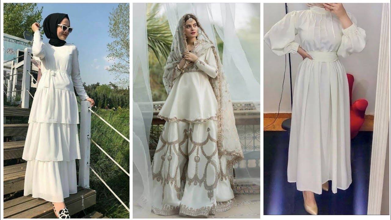 simple white gown design