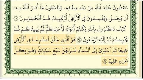 سورة البقرة من 26 إلى 33