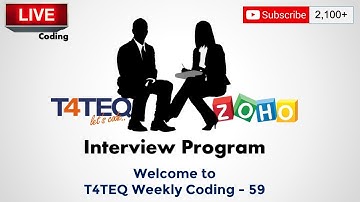 T4TEQ Weekly Coding - 59 - Zoho Interview - Sort an array in one swap whose two elements are swapped