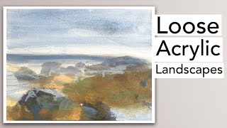 Spring on The Coast - Loose Acrylic Landscapes How To Improve Your Semi Abstract Paintings