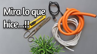 Mira lo que Hice con Pedazos de Cables y Mangueras Inteligentes Ideas de Reciclaje