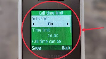 How To On Activation Call time limit | Set Time In Samsung Guru GT E1200Y