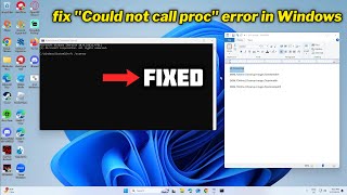 (FIXED) Could not call proc error in Windows