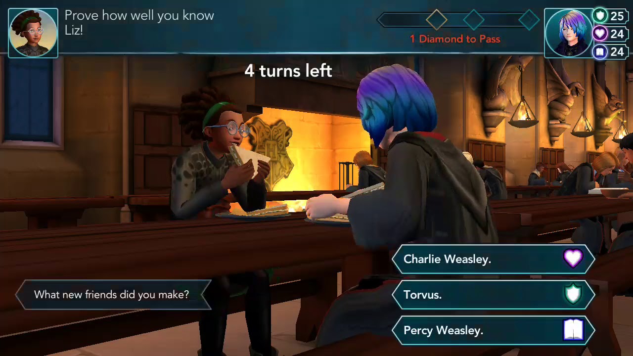 hogwarts mystery help liz with her presentation