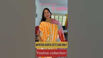 Myntra festive 8 kurta sets start only 600 🌞❤️