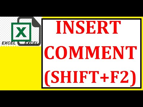 EXCEL-  INSERT COMMENT(SHIFT+F2)