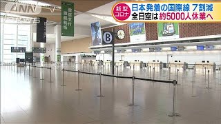 日本発着の国際線7割減　全日空は約5000人休業へ(20/03/20)