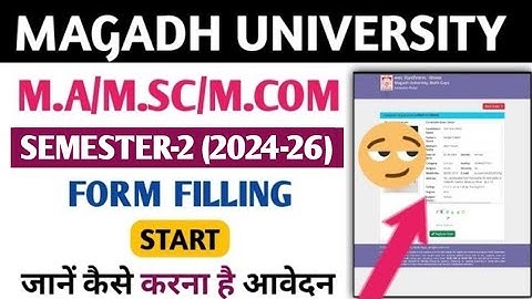 Magadh University PG (2024-26) 2nd Semester Form Filling Start||Fee/Document/Last Date/Promoted 😀