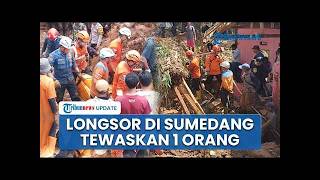 Floods and landslides hit Sumedang, damaging homes. One victim was found buried.
