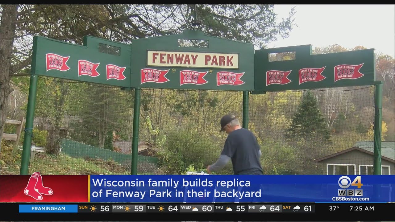 Wisconsin Family Builds Replica Fenway Park In Backyard - YouTube