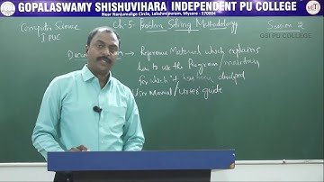 COMPUTER SCIENCE | 1st PUC | CH 05 | PROBLEM SOLVING METHODOLOGY | S02