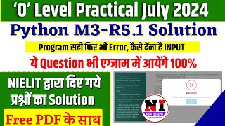 O Level Practical Paper 2025 | O Level Python Practical Question Solution July 2024 | python pr3