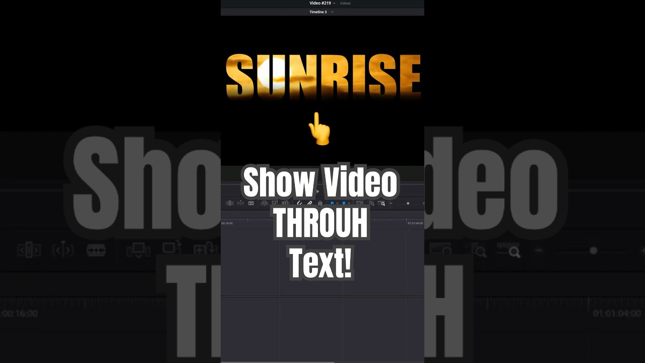 Mask Video with Text!  - DaVinci Resolve