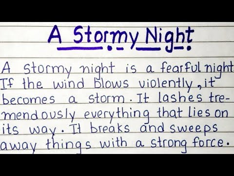 a stormy night essay for class 3