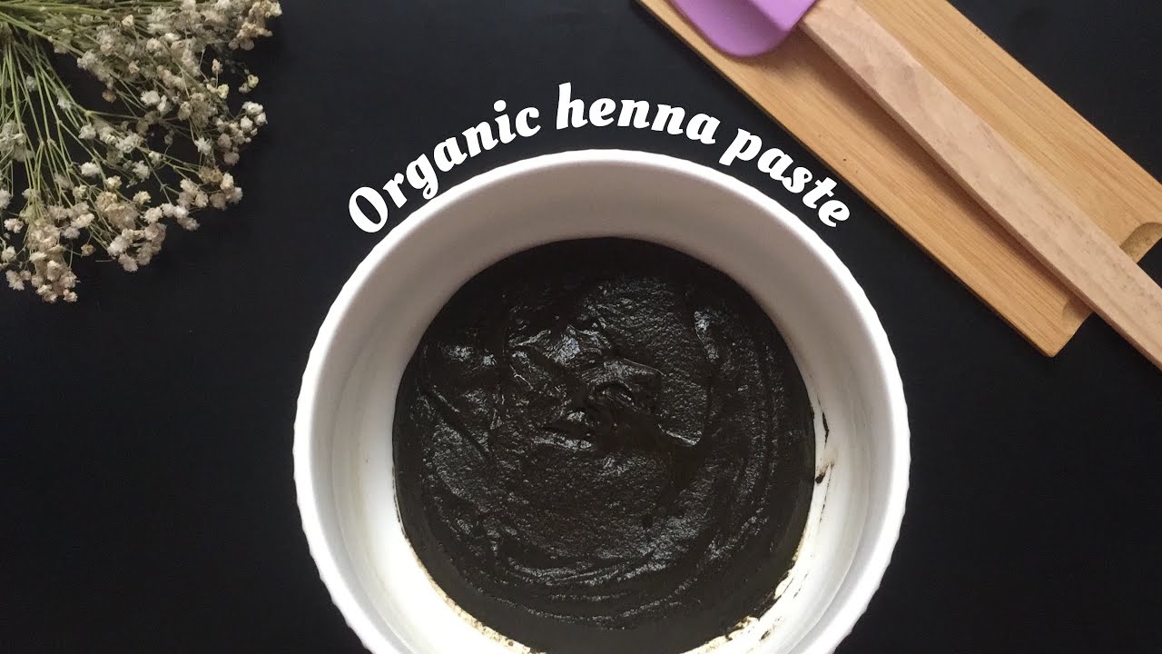 How to make ORGANIC HENNA PASTE for dark stain home made henna paste
