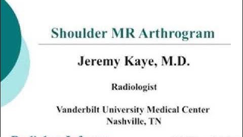 MR Arthrography of the Shoulder