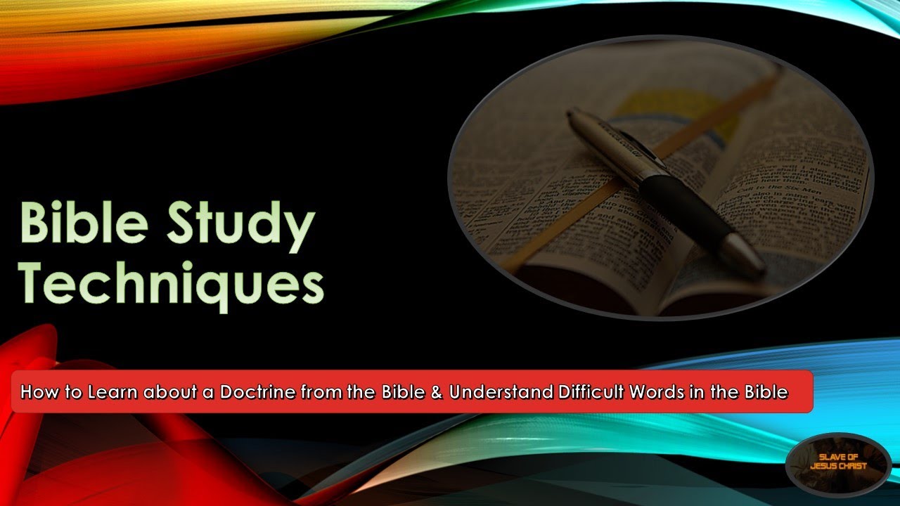 Bible Study Techniques - YouTube