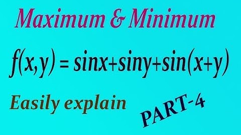 How to solve easily Maximum & Minimum example(PART-4)