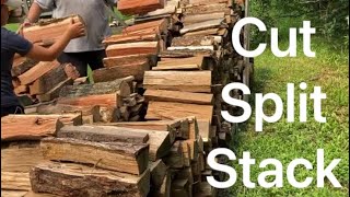 Firewood Chores…Cut, Split, & Stack. A Sense of Security & Satisfaction. Wealth