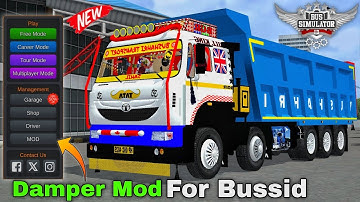 How To Add Bussid Tata Dumper mod For Bussid Bus Simulator Indonesia | BG TATA 4825 Tipper
