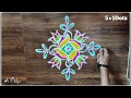 51 dots latest daily rangoli design  easy rangoli designs  creative kolam design  rangrangoli