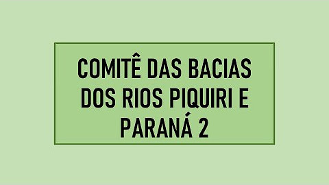 EECOB/PR - 1° Encontro de Comitês de Bacias do Paraná