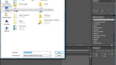 After Effects CS4: Creating a new project