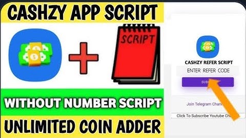 Cashzy App Refer Script || Cashzy App Coin Adder Script |New Earning App Today |
