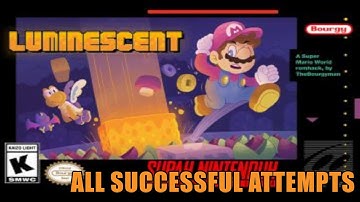 Luminescent (All Successful Attempts) || SMW Rom Hack by TheBourgyman
