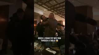 Brock Lesnar puts weeman thru a table 😳#RoyalRumble #wwe #reels 🎥: @jackass Wealth