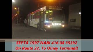 NeoplanDude | [Throwback] Soundclip: SEPTA 1997 NABI 416.08 #5392 On Route 22!