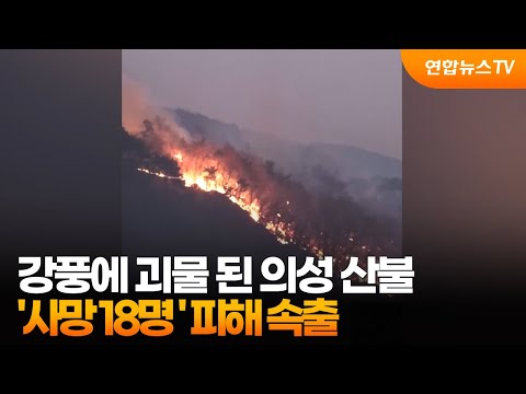 강풍에 괴물 된 <strong>의성</strong> 산불…&amp;#39;사망 18명&amp;#39; 피해 속출 / 연합뉴스TV (YonhapnewsTV)