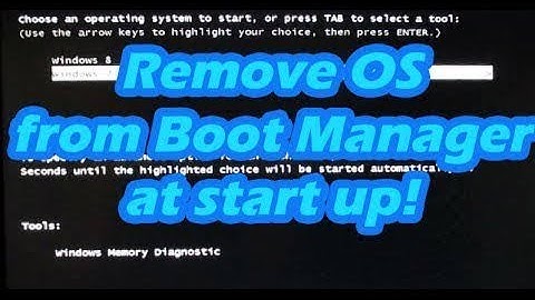 REMOVE  OS NAME FROM BOOTMANAGER | DUAL BOOT NAME REMOVE