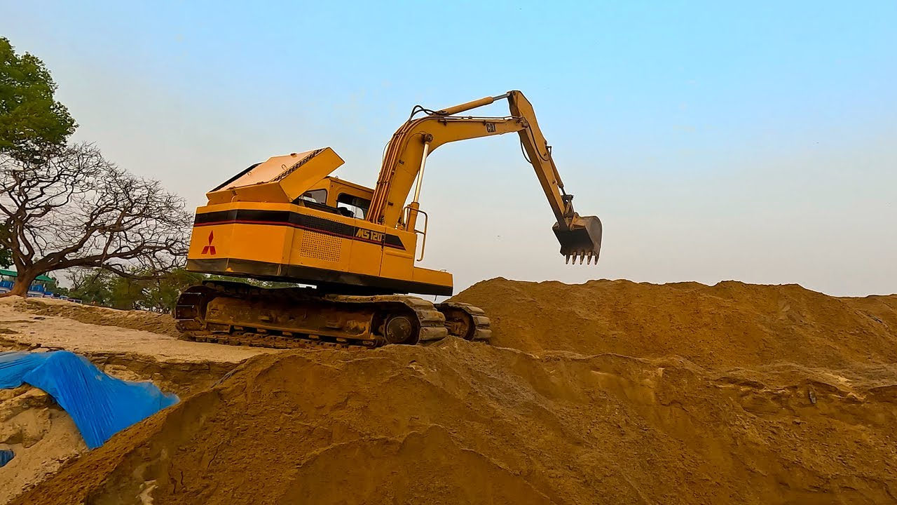 Best JCB Backhoe JCB ExcavatorWorking for River Making l Tractor Gadi Video JCB Tractors And