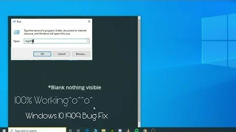WINDOWS 10 1909 BUG FIX 100% WORK