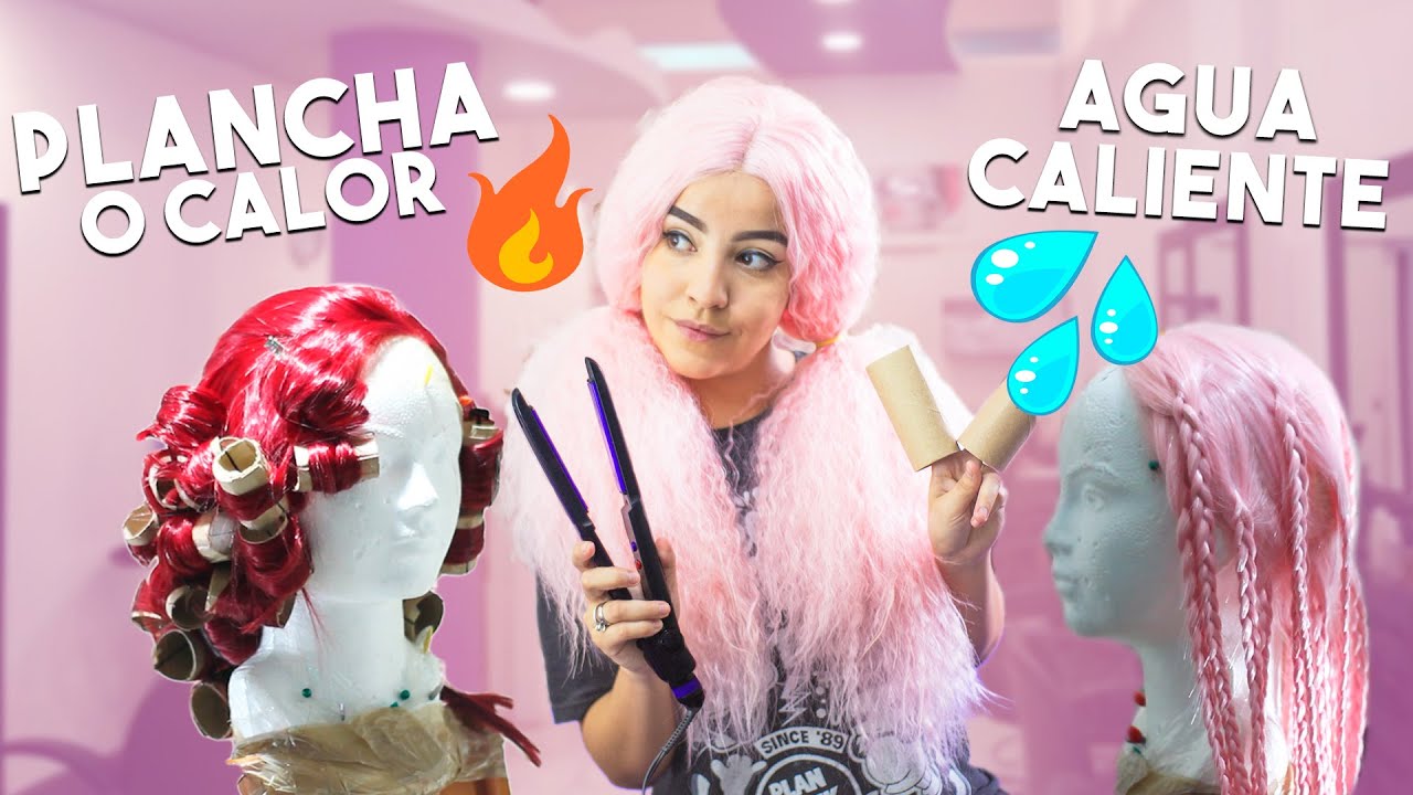 Como RIZAR Pelucas sintéticas / Ondular extensiones + Como quitar FRIZZ