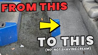 Restoring My Bass Boat Carpet With SUPER CLEAN NOT Shaving Cream