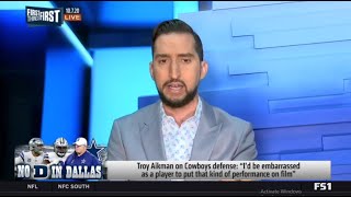 Nick Wright reacts to Aikman rips Cowboys defense: 'I’d be embarrassed' to put performance on film