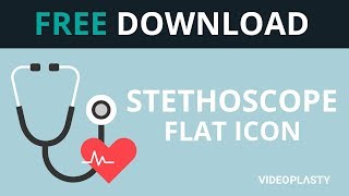Stethoscope Flat Icon [FREE DOWNLOAD - MOV & GIF]