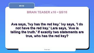 Brain Teaser Challenge #0150 | 10 Logic Puzzles