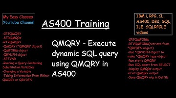 QMQRY -  Query management in AS400 - Execute dynamic SQL query using QMQRY in AS400