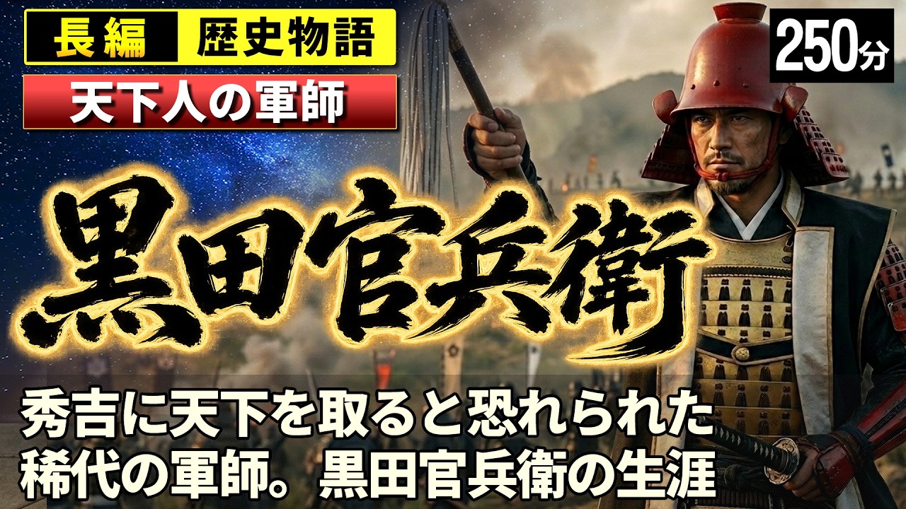 黒田官兵衛（孝高/如水） の一生をゆっくりたどる長編歴史物語｜秀吉に天下を取ると恐れられた稀代の軍師の生涯　【睡眠用 ぐっすり】