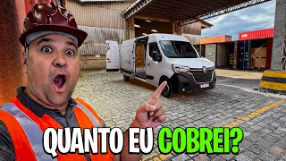 FRETE REGIONAL DE 110KM / OLHA QUANTO EU COBREI / CARGA QUASE NÃO COUBE NA RENAULT MASTER